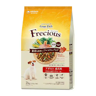 【ケース販売】グラン・デリ フレシャス アダルト 成犬用 チキン&ビーフ入り 2kg(1ケース4個入り) 個包装 素材 ドライフード 3482326004【別送品】