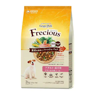 【ケース販売】グラン・デリ フレシャス アダルト 成犬用 チキン&小魚入り 2kg(1ケース4個入り) 個包装 素材 ドライフード 3482329004【別送品】