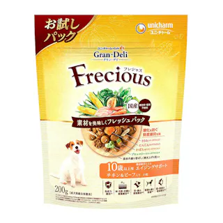 【ケース販売】グラン・デリ フレシャス 10歳以上用 チキン&ビーフ入り 200g(1ケース18個入り) シニア チキン ドライフード 3482333018【別送品】