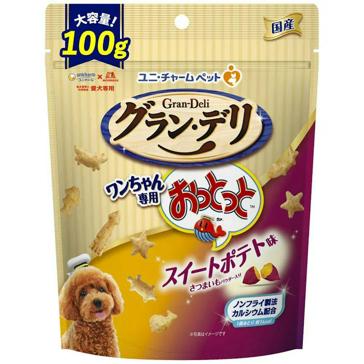 【ケース販売】ユニ・チャーム グラン・デリ ワンちゃん専用 おっとっと スイートポテト味 100g(1ケース24個入り)3482651024【別送品】