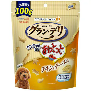 【ケース販売】ユニ・チャーム グラン・デリ ワンちゃん専用 おっとっと チキン&チーズ 100g(1ケース24個入り) 犬おやつ ドライスナック チャック付き 3482652024【別送品】