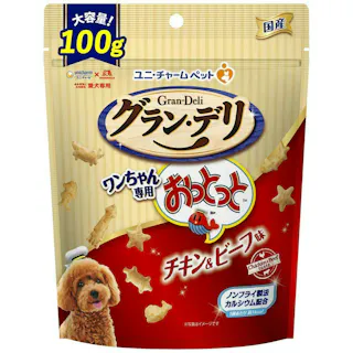 【ケース販売】ユニ・チャーム グラン・デリ ワンちゃん専用 おっとっと チキン&ビーフ 100g(1ケース24個入り) 犬おやつ ドライスナック チャック付き 3482654024【別送品】