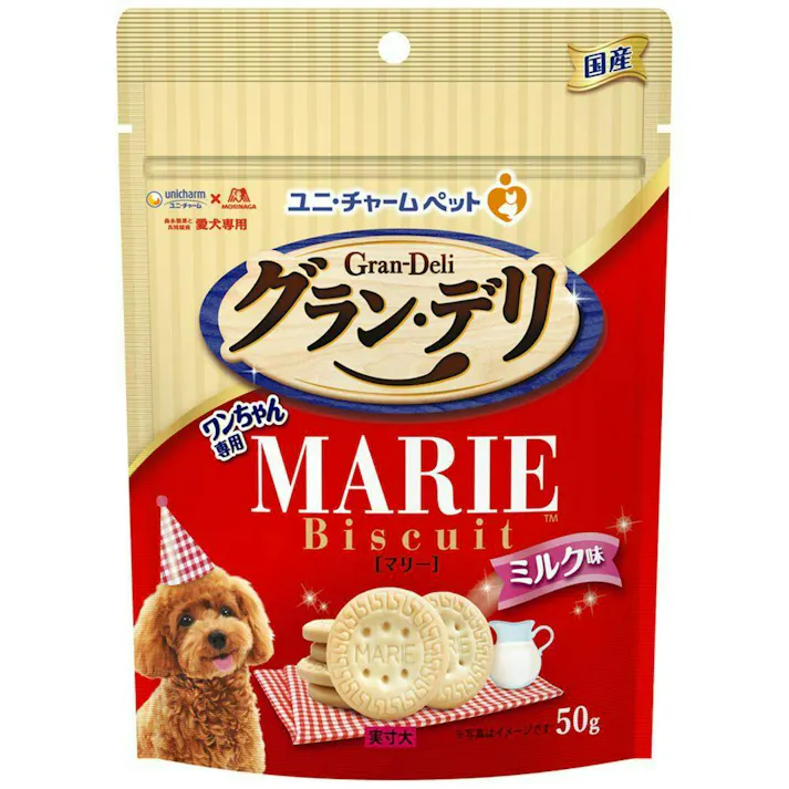 【ケース販売】ユニ・チャーム グラン・デリ ワンちゃん専用 マリービスケット ミルク味 50g(1ケース32個入り)3482655032【別送品】