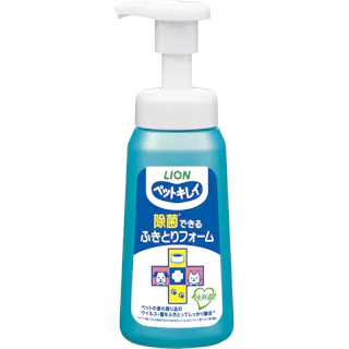 【ケース販売】ライオンペットLION ペットキレイ 除菌できる ふきとりフォーム 本体 250ml(1ケース18個入り)3670143018 【別送品】
