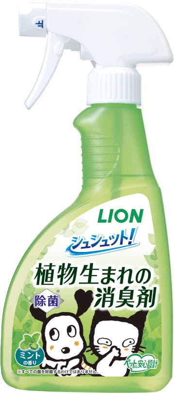 【ケース販売】ライオンペットLION シュシュット! 植物生まれの消臭剤 ミントの香り 本体 400ml(1ケース20個入り)3670469020 【別送品】