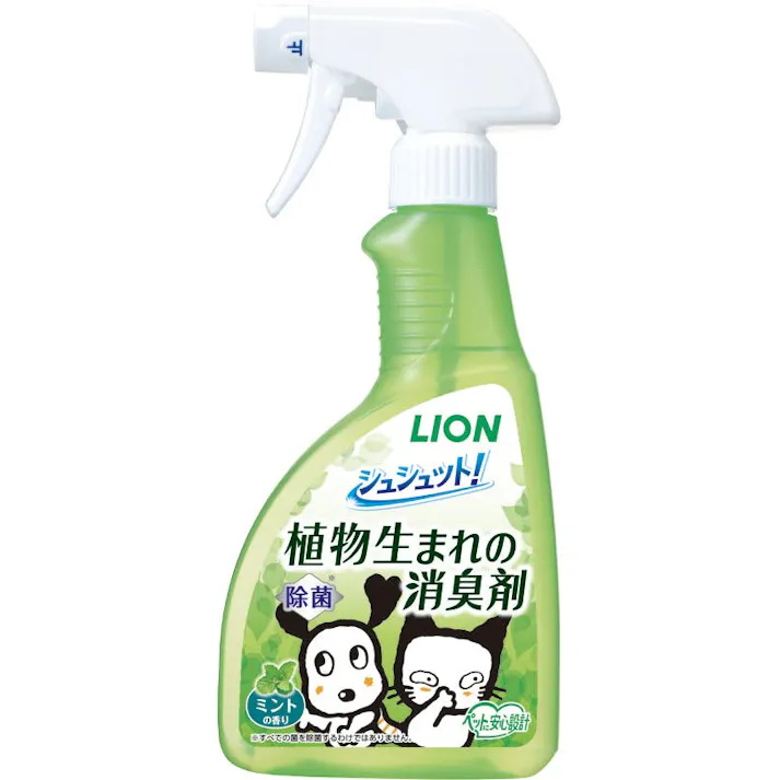 【ケース販売】ライオンペットLION シュシュット! 植物生まれの消臭剤 ミントの香り 本体 400ml(1ケース20個入り) 消臭 除菌 尿臭 3670469020【別送品】