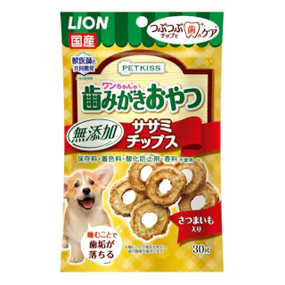 【ケース販売】ライオンペット PETKISS 歯みがきおやつ無添加ササミチップス(1ケース48個入り) デンタルケア 口臭予防 無添加 3670512048【別送品】
