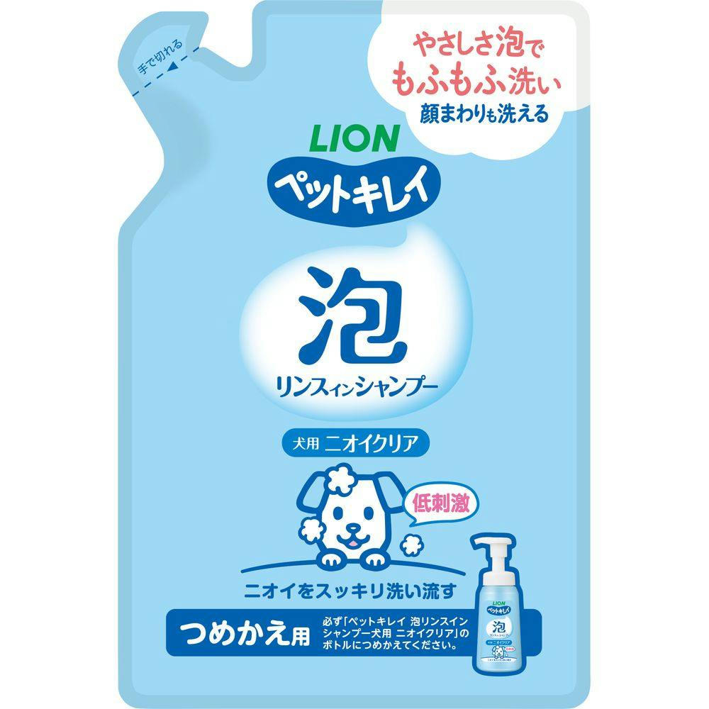 ライオンペットLION ペットキレイ 泡リンスインシャンプー 犬用 ニオイクリア つめかえ用 180ml(1ケース30個入り)3670553030 ペット用シャンプー・入浴剤 ライオンペットLION ペットキレイ 泡リンスインシャンプー 犬用 ニオイクリア つめかえ用 180ml(1ケース30個入り)3670553030 ペット用シャンプー・入浴剤