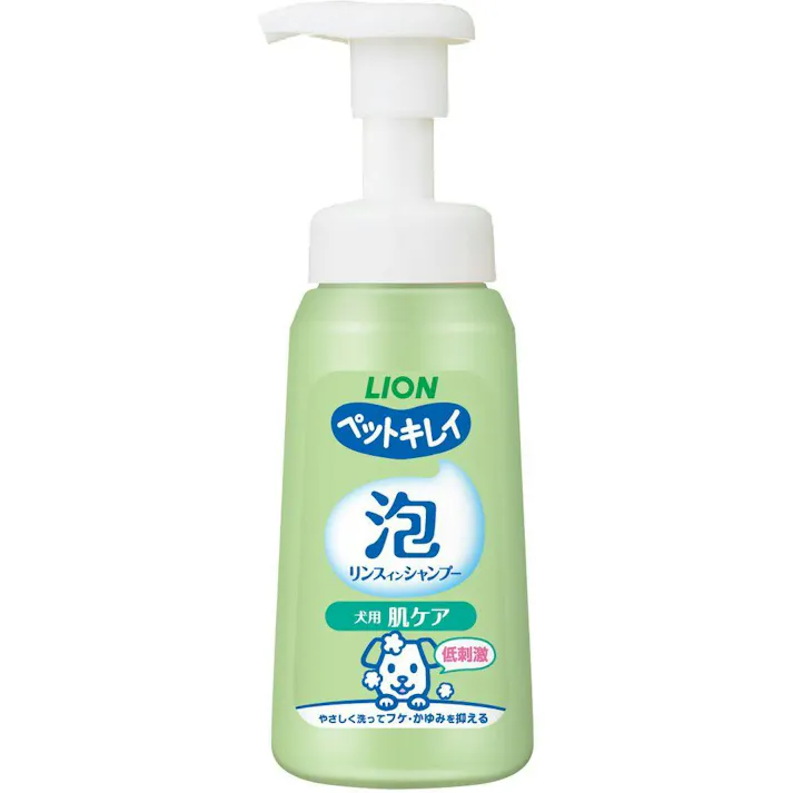 【ケース販売】ライオンペットLION ペットキレイ 泡リンスインシャンプー 犬用 肌ケア 230ml(1ケース24個入り) 被毛ケア 保湿成分 シャンプー 3670554024【別送品】