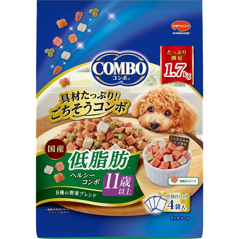 日本ペットフードコンボドッグ低脂肪11歳以上 1.7kg(1ケース8個入り)1011294008 4902112008294 犬用ドライフード 日本ペットフードコンボドッグ低脂肪11歳以上 1.7kg(1ケース8個入り)1011294008 4902112008294 犬用ドライフード
