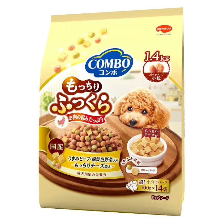 【ケース販売】日本ペットフード コンボ ドッグ もっちりふっくらビーフチーズ添え1.4Kg(1ケース6個入り)1011307006 4902112021781【別送品】