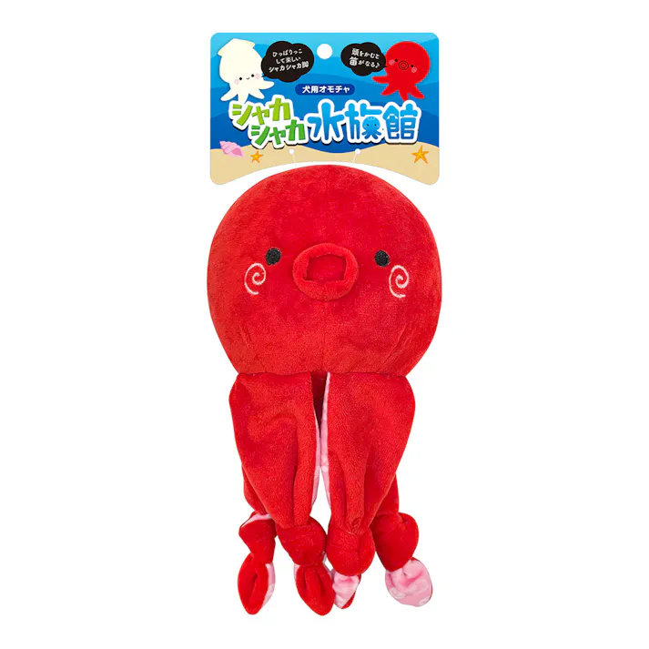 【ケース販売】シャカシャカ水族館 タコ(1ケース3個入り) おもちゃ ぬいぐるみ 音が鳴る 2251378003【別送品】