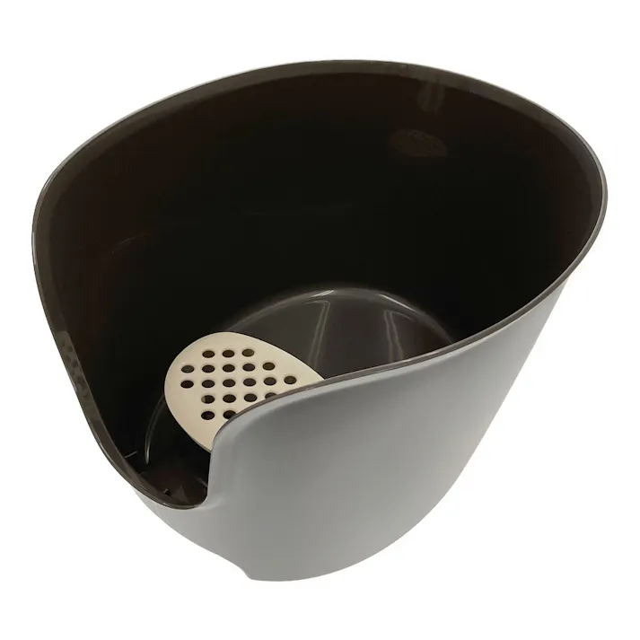 【ケース販売】ラプレ壁高ネコトイレ ダークグレー(1ケース8個入り) 小粒設計 猫砂 インテリア 2800988008【別送品】