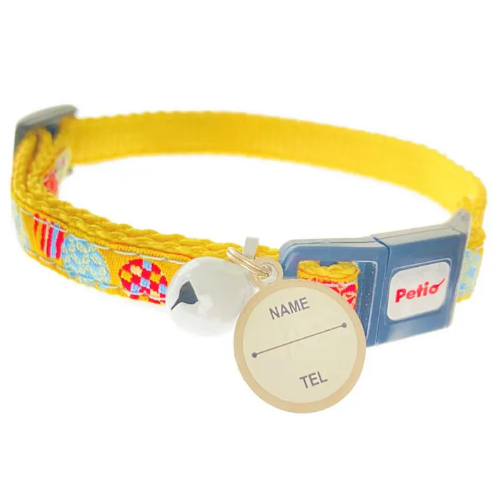 【ケース販売】猫小町カラー 手まり イエロー(1ケース6個入り) 猫用首輪 おしゃれ 鈴付き 3413605006【別送品】