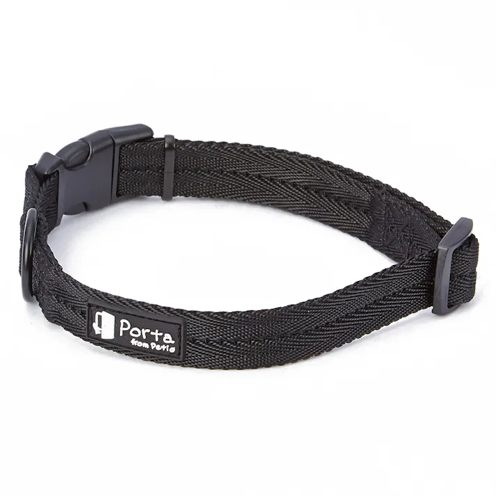 【ケース販売】Porta カラー L ブラック(1ケース6個入り) 首輪 シンプル 優しい 3417731006【別送品】