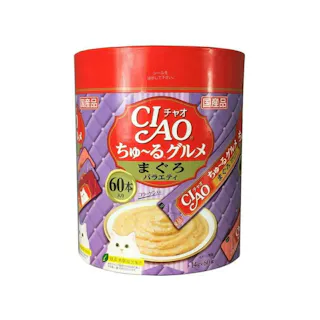 【ケース販売】いなば ちゅ~るグルメ 60まぐろバラエティ(1ケース8個入り)ちゅーる 国産 4901133718809 3752110008【別送品】