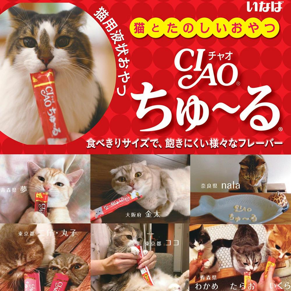 ケース販売】いなば CIAOちゅ～る 40本 贅沢(1ケース8個入り)チャオ