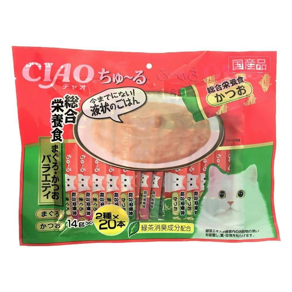 いなばCIAOちゅ~る40本総合栄養食まぐろ・かつお(1ケース8個入り)チャオちゅーる 国産 4901133719462 3752701008 ペースト・ウェットタイプおやつ(猫) いなばCIAOちゅ~る40本総合栄養食まぐろ・かつお(1ケース8個入り)チャオちゅーる 国産 4901133719462 3752701008 ペースト・ウェットタイプおやつ(猫)