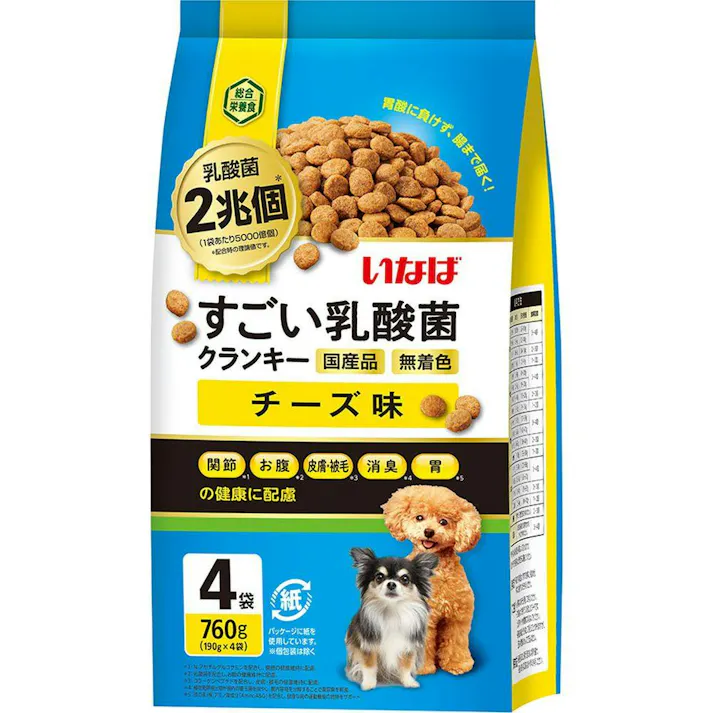 【ケース販売】いなば すごい乳酸菌クランキーチーズ 760g(1ケース8個入り) 国産 お腹 乳酸菌 国産 おやつ 3753391008【別送品】