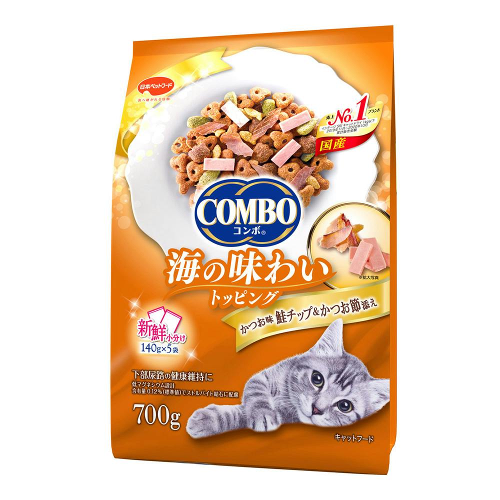 日本ペットフード【ケース販売】コンボキャット かつお味鮭チップかつおぶし700g(1ケース12個入り)1010395012  4902112043172【別送品】 | ペット用品（猫） | ホームセンター通販【カインズ】