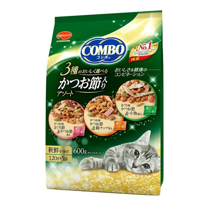 【ケース販売】 コンボ キャット かつお節入りアソート 600g(1ケース12個入り) トッピング 小分け キャットフード 1010924012【別送品】