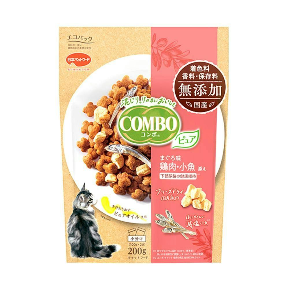 日本ペットフードコンボキャットピュアまぐろ味・鶏肉・小魚200g(1ケース12個入り)1011214012 4902112046524 猫用ドライフード 日本ペットフードコンボキャットピュアまぐろ味・鶏肉・小魚200g(1ケース12個入り)1011214012 4902112046524 猫用ドライフード