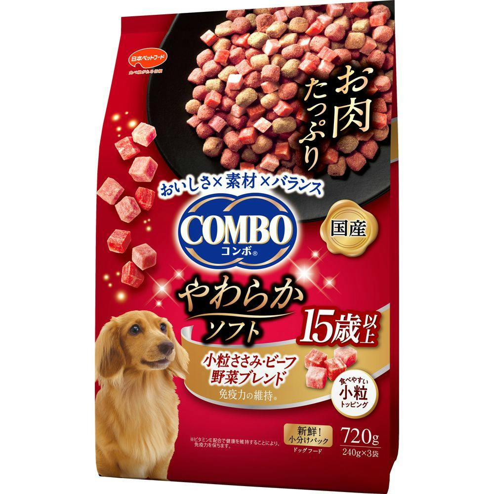 日本ペットフード【ケース販売】コンボドッグソフト15歳以上720g(1ケース10個入り)1011229010 4902112021606【別送品】 |  ペット用品（犬） 通販 | ホームセンターのカインズ