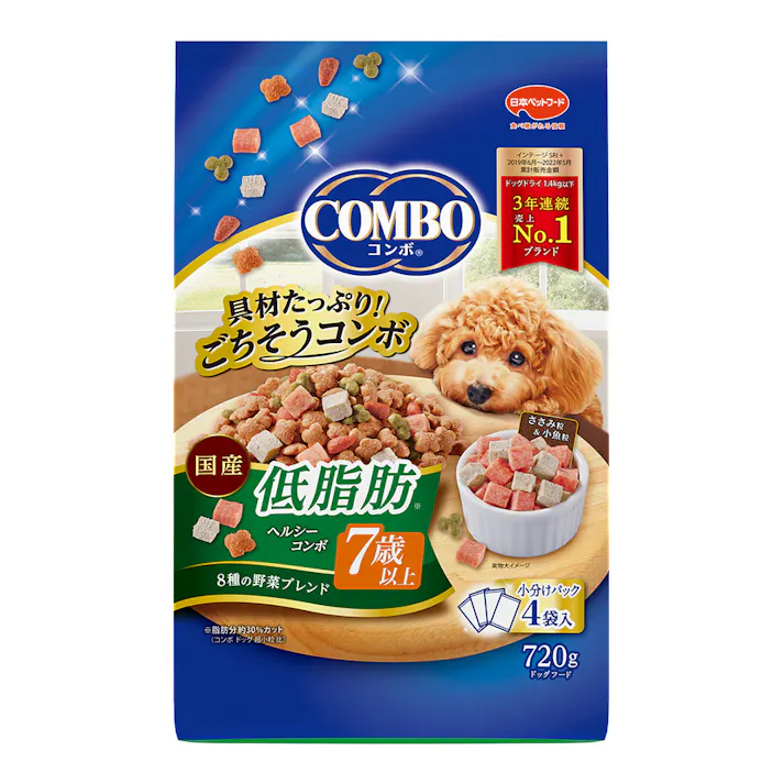 日本ペットフード【ケース販売】コンボドッグ低脂肪7歳以上 720g(1ケース12個入り)1011291012 4902112008232【別送品】