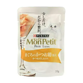 【ケース販売】 モンプチ プチリュクスパウチ まぐろのかつお節添え(1ケース48個入り) パウチ 食いつき ウェットフード 1060956048【別送品】