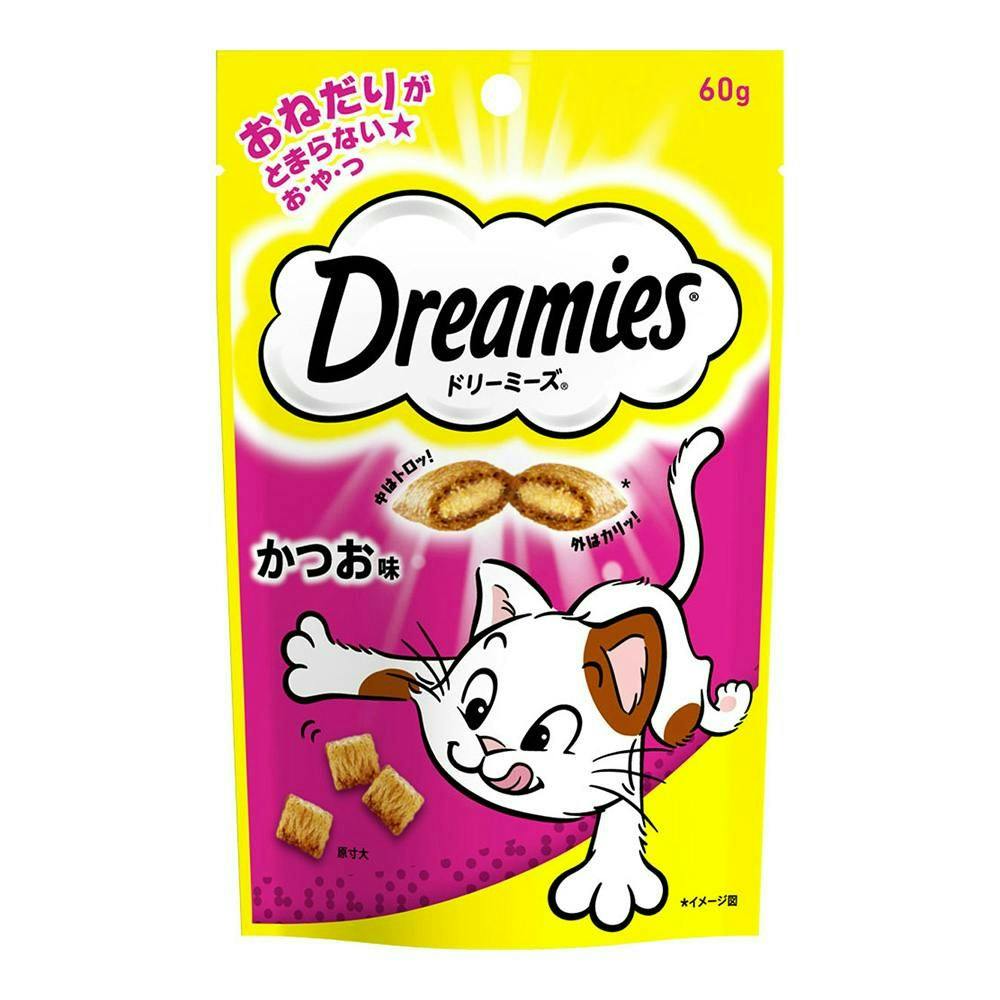 マースジャパンリミテッドドリーミーズ かつお味 60g(1ケース36個入り)1080745036 4902397840152 ドライタイプおやつ(猫) マースジャパンリミテッドドリーミーズ かつお味 60g(1ケース36個入り)1080745036 4902397840152 ドライタイプおやつ(猫)