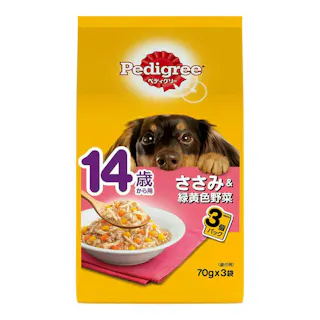 【ケース販売】マースジャパン リミテッド ペディグリーP 14歳ささみ野菜 70g×3袋(1ケース48個入り) 犬 パウチ小分け 食いつき良好 1080770048【別送品】