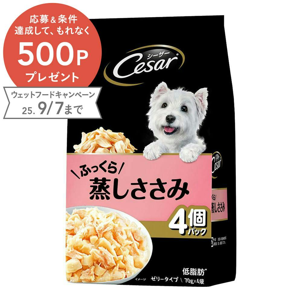 マースジャパン シーザー ふっくら蒸しささみ 4P(1ケース36個入り)1081370036 4902397858706 犬用ウェットフード(パウチ) マースジャパン シーザー ふっくら蒸しささみ 4P(1ケース36個入り)1081370036 4902397858706 犬用ウェットフード(パウチ)
