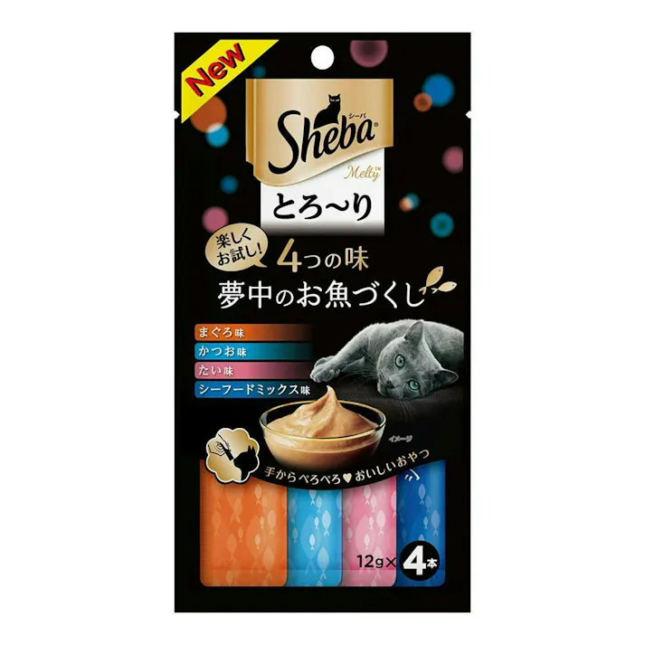【ケース販売】マースジャパン リミテッド シーバとろーり4つの味お魚 4P(1ケース48個入り) 猫 ちゅーる系 小粒設計 1081475048【別送品】
