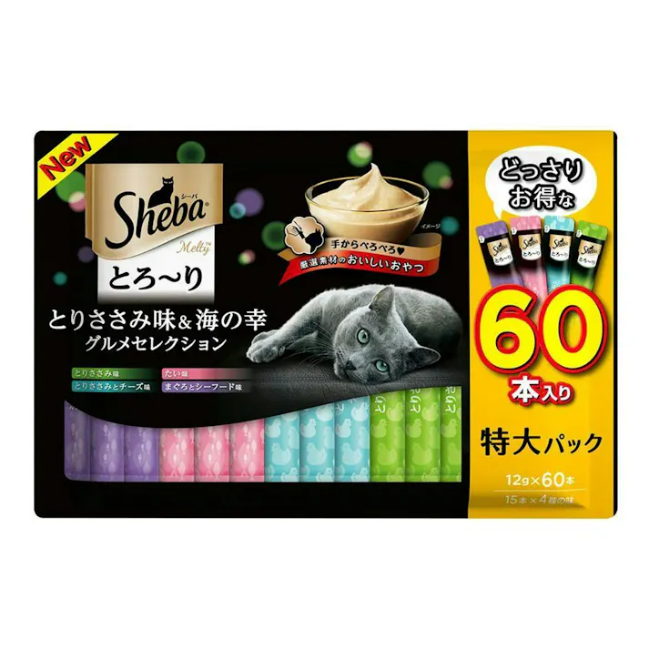 【ケース販売】マースジャパン リミテッド シーバとろ~りメルティとりささみ味海の幸S 60P(1ケース12個入り) 猫 ちゅーる系 嗜好性抜群 1081501012【別送品】