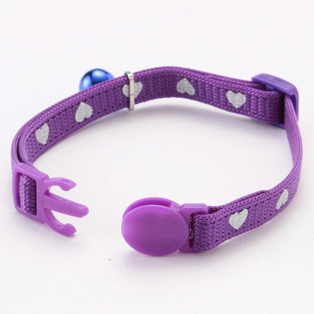 アース・ペット【ケース販売】NMハート柄猫首輪紫(1ケース12個入り