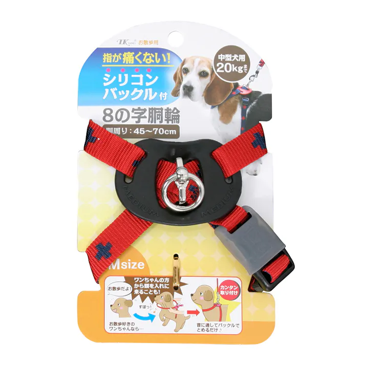 アース・ペット【ケース販売】DSクロスプラスハーネス M 赤(1ケース12個入り)1224242012 4975023671710【別送品】