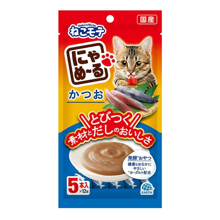【ケース販売】 にゃめーる かつお 5本(1ケース48個入り) ペット用 食いつき抜群 ペーストタイプ 2520352048【別送品】