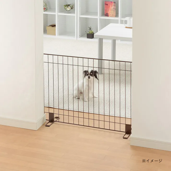 リッチェル【ケース販売】スタンド簡単ペットゲート90 ブラウン(1ケース10個入り)2800563010 4973655585412【別送品】