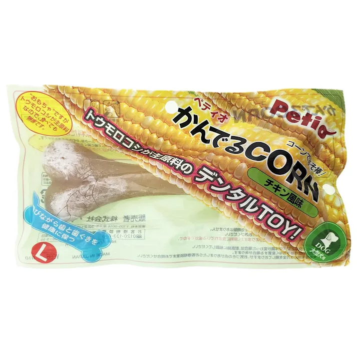 ペティオ【ケース販売】かんでるCORN チキン風味L 大型犬用(1ケース12個入り)3411734012 4903588228452【別送品】