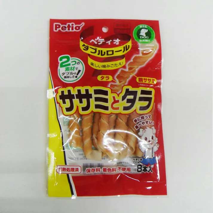 【ケース販売】 ダブルロール ササミとタラ 8本(1ケース30個入り) 犬 フード スナック 3415156030【別送品】