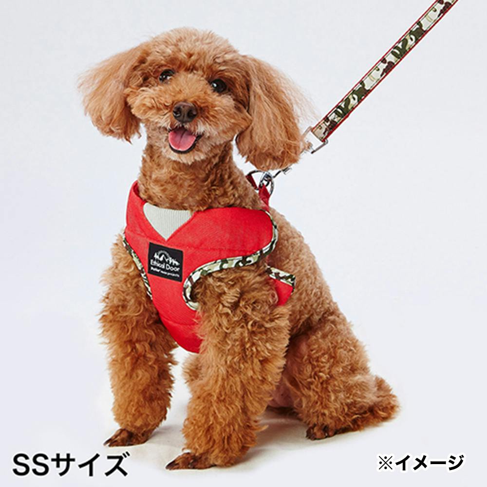 ケース販売】犬用エシカル迷彩ベストハーネスSS レッド(1ケース60個