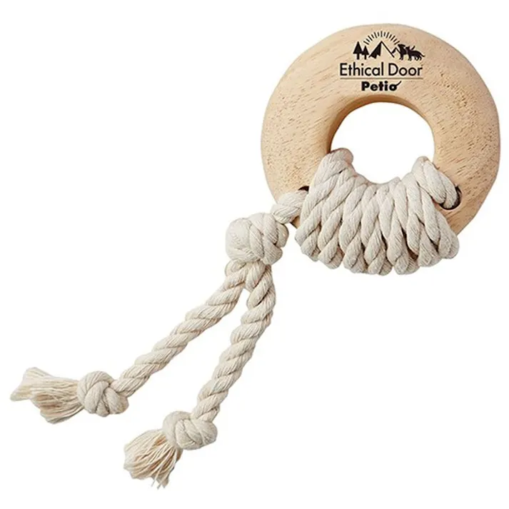 【ケース販売】エシカル天然木とロープのデンタルリング S(1ケース72個入り) 犬 用品 玩具・アジリティグッズ 3418432072【別送品】