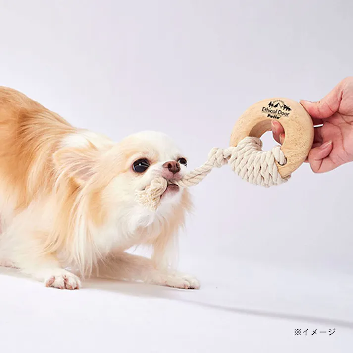 【ケース販売】エシカル天然木とロープのデンタルリング S(1ケース72個入り) 犬 用品 玩具・アジリティグッズ 3418432072【別送品】