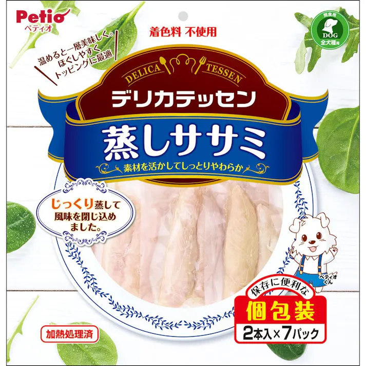 ペティオ【ケース販売】デリカテッセン蒸しササミ 2本入×7P(1ケース12個入り)3418912012 4903588141713【別送品】