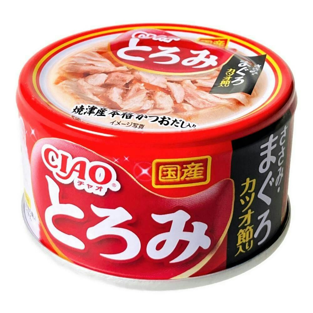 いなばCIAOとろみ ささみ まぐろ かつお節入り80g(1ケース48個入り)チャオ 国産 4901133061769 3750638048 猫用ウェットフード(缶) いなばCIAOとろみ ささみ まぐろ かつお節入り80g(1ケース48個入り)チャオ 国産 4901133061769 3750638048 猫用ウェットフード(缶)