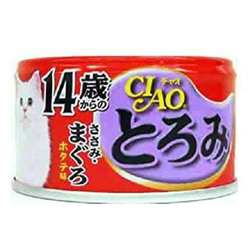 いなばCIAOとろみ14歳からのささみまぐろホタテ味80g(1ケース48個入り)チャオ 国産 4901133062254 3751818048 猫用ウェットフード(缶) いなばCIAOとろみ14歳からのささみまぐろホタテ味80g(1ケース48個入り)チャオ 国産 4901133062254 3751818048 猫用ウェットフード(缶)