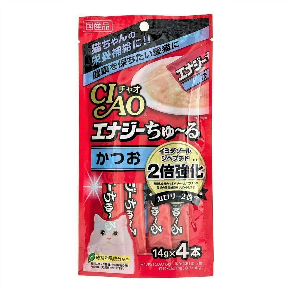 いなばCIAO エナジーちゅ~るかつお4本(1ケース48個入り)チャオちゅーる 国産 4901133718519 3751864048 ペースト・ウェットタイプおやつ(猫) いなばCIAO エナジーちゅ~るかつお4本(1ケース48個入り)チャオちゅーる 国産 4901133718519 3751864048 ペースト・ウェットタイプおやつ(猫)