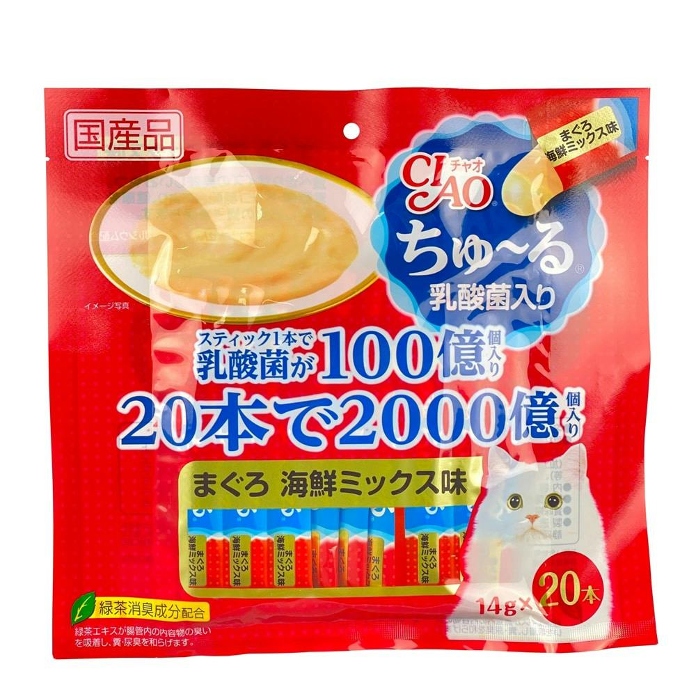 いなばペットフード【ケース販売】ちゅ~る乳酸菌入りまぐろ海鮮ミックス味20本(1ケース16個入り)3752328016  4901133718991【別送品】 | ペット用品（猫） | ホームセンター通販【カインズ】