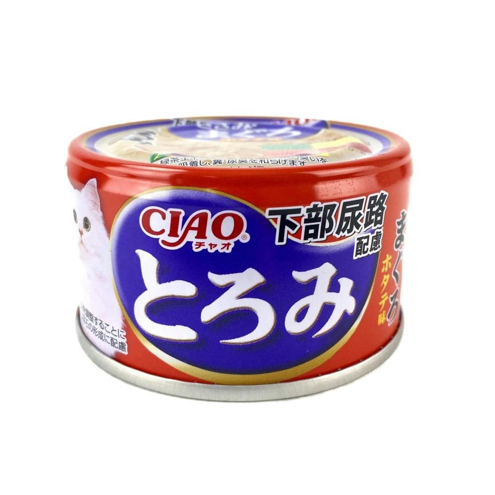 いなばペットフード【ケース販売】チャオとろみ下部尿路配慮ささみまぐろホタテ80g(1ケース48個入り)3752353048  4901133062599【別送品】