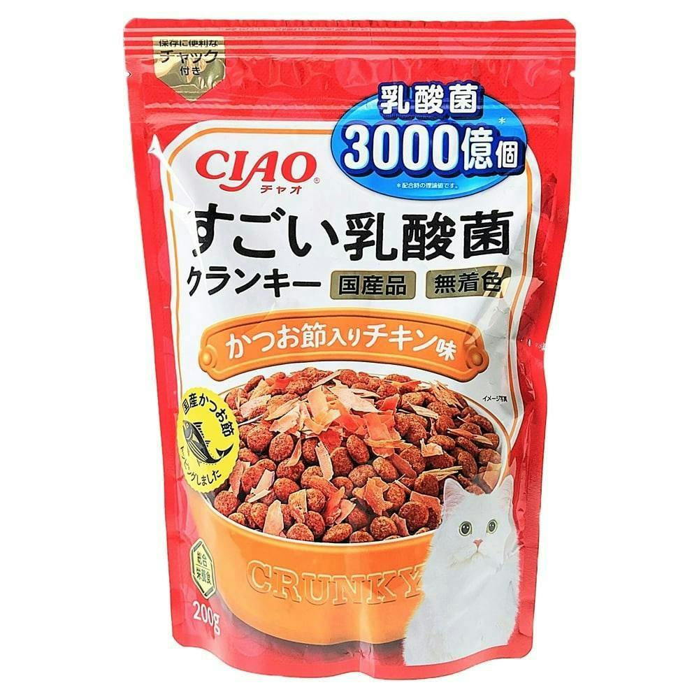 いなばCIAO乳酸菌クランキーかつお節チキン(1ケース24個入り)チャオ 国産 お腹 4901133651779 3753010024 猫用ドライフード いなばCIAO乳酸菌クランキーかつお節チキン(1ケース24個入り)チャオ 国産 お腹 4901133651779 3753010024 猫用ドライフード